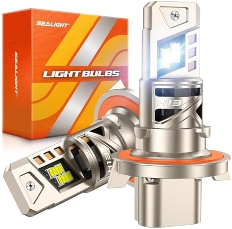 SEALIGHT H13 Light Bulb, 9008 LED Bulbs, 66,000LM 6500K Cool White