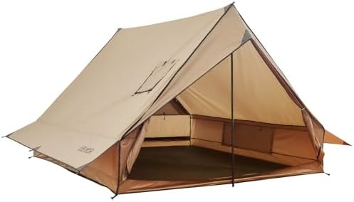 VEVOR Camping Hot Tent, 2 Persons Cabin Tent with Stove Jack & Poles, Waterproof Winter Tents Shelters with Fireproof Ground Mat, Portable 4 Season Tents for Hiking Fishing Hunting Backpacking