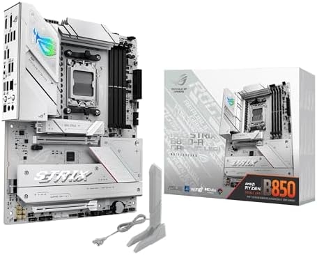 ASUS ROG Strix B850-A Gaming WiFi AMD AM5 B850 ATX Motherboard 14+2+2 Power Stages, DDR5 AEMP, 2.5G LAN, WiFi 7 with Q-Antenna, 4X M.2, PCIe® 5.0, USB 20Gbps Type-C, AI Networking II, ASUS Advisor