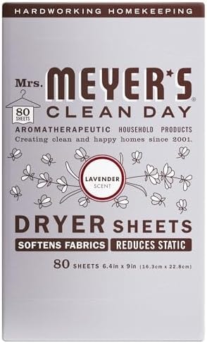 MRS. MEYER'S CLEAN DAY Dryer Sheets, Lavender, 80 ct