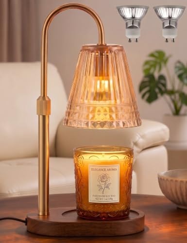 Candle Warmer Lamp with Timer Dimmer, Ideal Gift for Women & Mom, Smokeless Wax Melter for Scented Candles & Tarts, Dimmable Aromatherapy Home Decor, Ideal Gift for Women & Mom