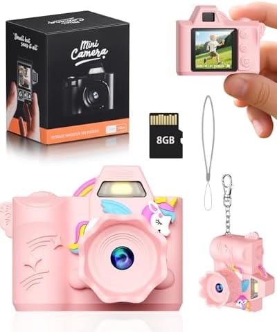 Kids Camera Toys, 1080P HD Toddler Digital Camera,Surround Soft Shell, Mini Camera for 3 4 5 6 7 8 9 Year Old Boys Girls, Christmas Birthday Festival Gift for Kids,with 32GB SD Card