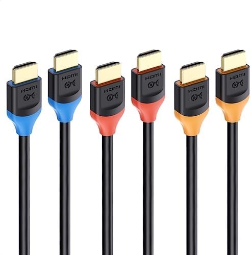 Cable Matters [Ultra High Speed HDMI Certified] 3-Pack 48Gbps 8K HDMI Cable 6.6 ft / 2m with 8K@60Hz, 4K@240Hz and HDR Support for PS5, Xbox Series X/S, RTX3080/3090, RX 6800/6900, Apple TV