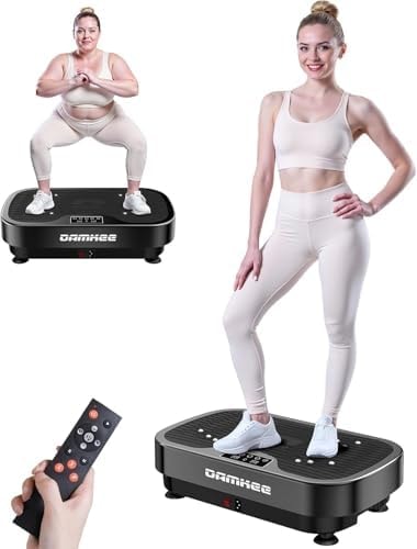 Vibration Plate Exercise Machine, 9 Modes Vibrating Platform for Lymphatic Drainage, 3D Upgraded Vibrated Plates for Weight Loss, Home Full Body Workout Equipment for Fitness, Gifts for Father