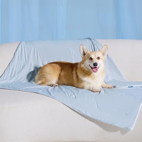 Bedsure Cooling Blanket for Large Dogs Breathable Throw Q-MAX>0.4,40x50
