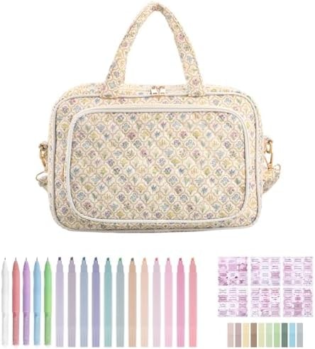 BESARME Large Bible Bags for Women with Strep, French Floral