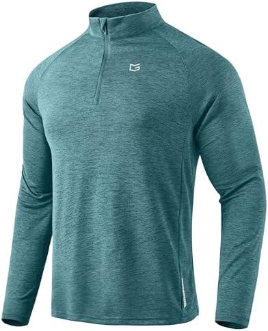 G Gradual Men's Quarter Zip Pullover Running Athletic Shirts Long Sleeve