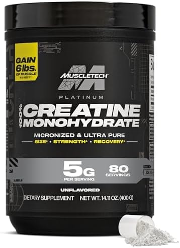MuscleTech Creatine Monohydrate Powder, Platinum Pure (80 Servings)