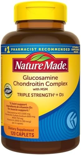 Nature Made Glucosamine Chondroitin Complex with MSM, 120 Caplets