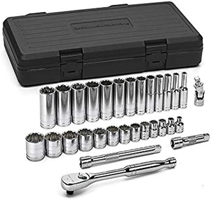 GEARWRENCH 30 Pc. 3/8" Drive 12 Pt. Mechanics Tool Set, Standard & Deep, SAE - 80568