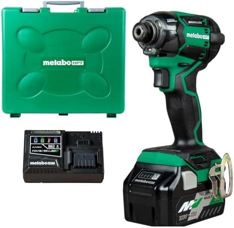 Metabo HPT 36V Cordless Triple Hammer, Impact Driver Kit 1/4-Inch, WH36DC