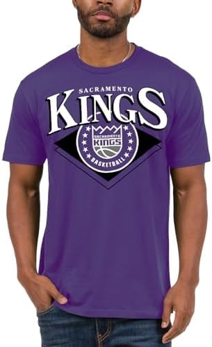 Junk Food NBA - Sacramento Kings Court Classic Adult SS T-Shirt Purple