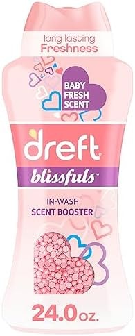 Dreft Blissfuls In-Wash Laundry Scent Booster Beads, Baby Fresh Scent, 24 oz