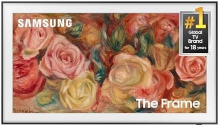 Samsung 65-Inch Class QLED 4K LS03D The Frame Series Quantum HDR Smart TV w/Dolby Atmos, Art Mode, Anti-Reflection, Customizable Frame, Slim Fit Wall Mount with Alexa Built-in (QN65LS03D, 2024 Model)