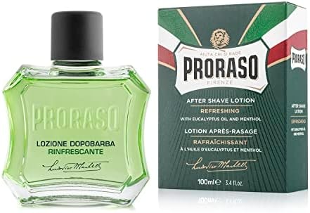 Proraso After Shave Lotion - Eucalyptus Oil & Menthol - Refreshing After Shave Splash for All Beard Types - Premium Italian Shaving for Men - 3.4oz