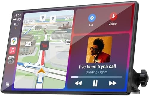 Topexplore 9" Carplay Screen for Car, Upgrade Portable Touchscreen