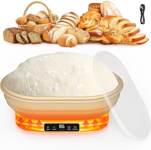 Heating Sourdough Bread Proofing Basket, 2L Electric Thermostatic Oval