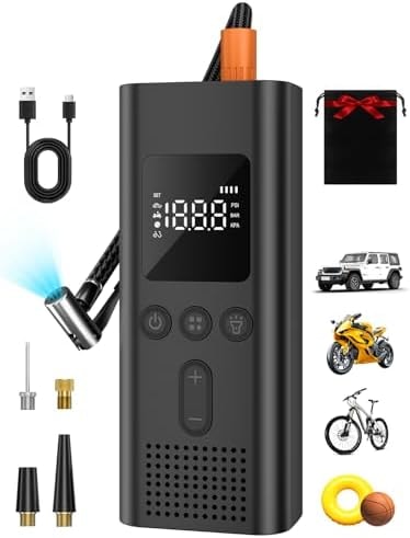 AIRSURE Tire Inflator Portable Air Compressor with Auto Shut-Off