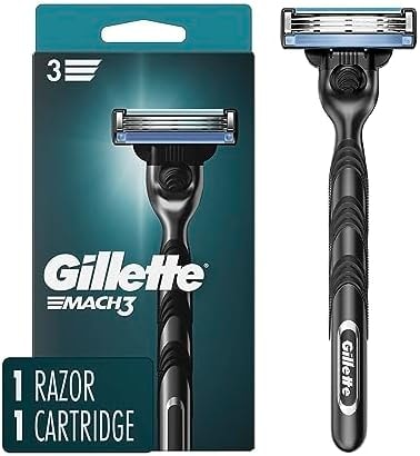 Gillette Mach3 Razor for Men, 1 Razor Handle + 1 Blade Refill