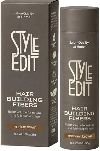 Style Edit Hair Building Fibers, Medium Brown, 0.88oz