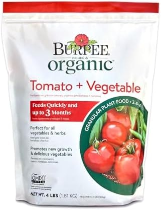Burpee Organic Tomato & Vegetable Granular Plant Food, 4 lb