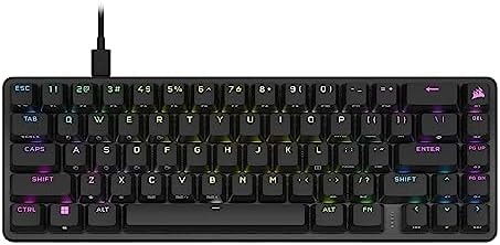 Corsair K65 PRO Mini RGB 65% Optical-Mechanical Wired Gaming Keyboard - OPX Switches - PBT Double-Shot Keycaps - iCUE Compatible - QWERTY NA Layout - Black