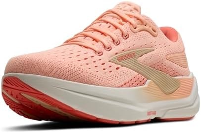Brooks Women’s Ghost Max 3 Neutral Running & Walking Shoe - Peach/Sand/Coconut - 8 Medium