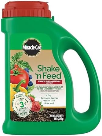 Miracle-Gro Shake 'N Feed Tomato, Fruit & Vegetable Plant Food, 4.5 lb.
