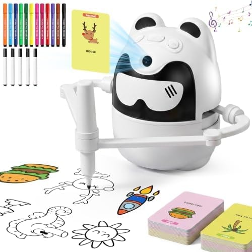 Drawing Robot for Kids, Touch Screen Drawing Machine with 150 Cards