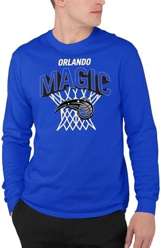 Junk Food NBA - Orlando Magic Nothing But Net Adult LS T-Shirt Royal Blue