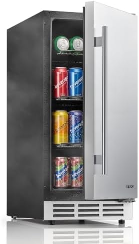 VEVOR Outdoor Beverage Refrigerator, 15 Inch Undercounter Drink Fridge
