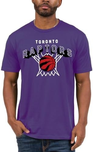 Junk Food NBA - Toronto Raptors Nothing But Net Adult SS T-Shirt Purple