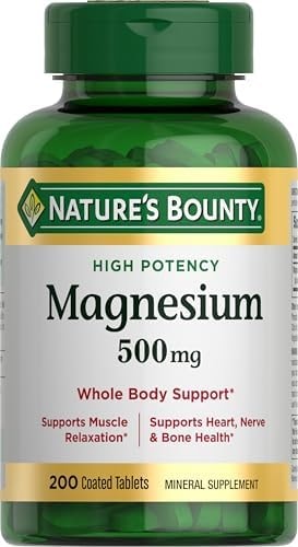 Nature's Bounty Magnesium 500 mg Tablets (Pack of 1)