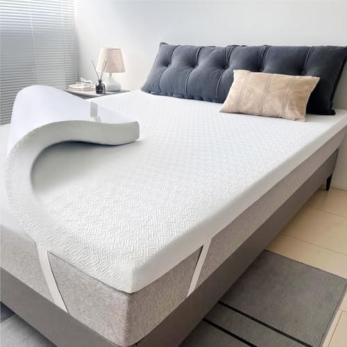 Airensky Full Size Memory Foam Mattress Topper, Cooling Gel High Density