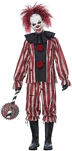 California Costumes Mens Nightmare Clown Adult Sized, Red, Medium US