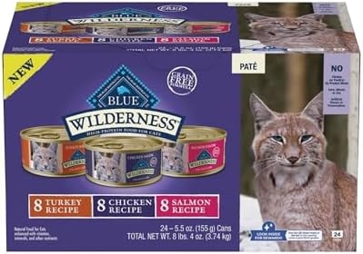 Blue Buffalo Wilderness Variety Pack Adult Paté Wet Cat Food, 5.5 oz, 24 ct