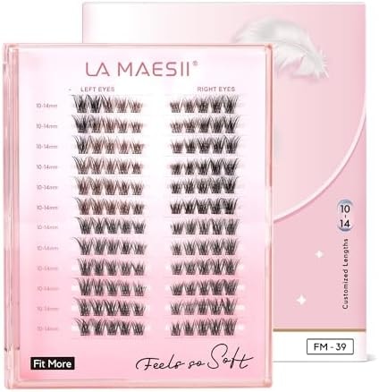 LA MAESII Lash Clusters,Cat Eye Eyelash Clusters,120Pcs Wispy Lashes 39-C
