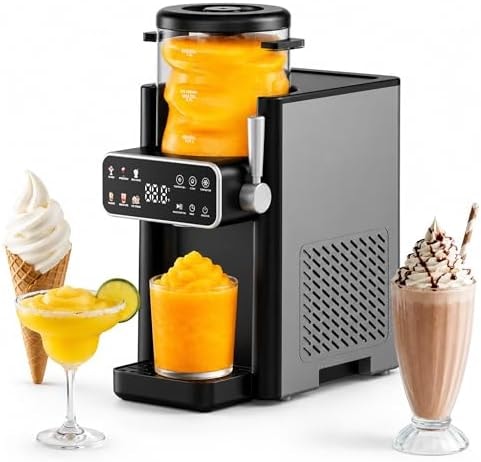 SiroSage Slushie Machine, Ice Cream Maker, 12-Hour Timer, No Ice Needed