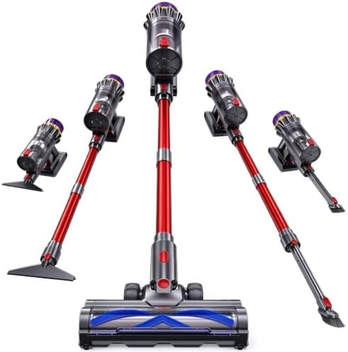 Cordless Stick Vacuum Cleaner, 600W 55KPA 70Mins for Pet Hair, Carpet, Home