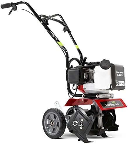 Earthquake MC43 Cultivator, 43cc 2-Cycle Viper Engine, 6-10” Adjustable Width, 8” Max Depth, Overhand Handlebars, Lightweight, U.S. Based Customer Service