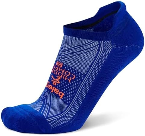 Balega Hidden Comfort Performance No Show Athletic Running Socks for Men and Women (1 Pair), Neon Blue, Small