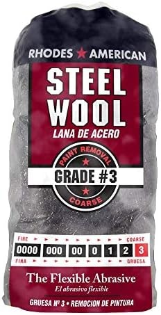 Homax Rhodes American Paint Removal Steel Wool, Coarse Grade #3, 12 Pads