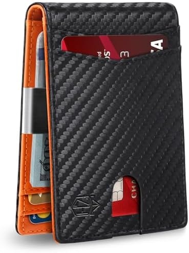 Zitahli Money Clip Wallets for Men,Slim Bifold Wallet 10-12 Cards, Mens Leather Wallet with ID Window,RFID Blocking Thin Minimalist Credit Card Holder,Gifts for Him