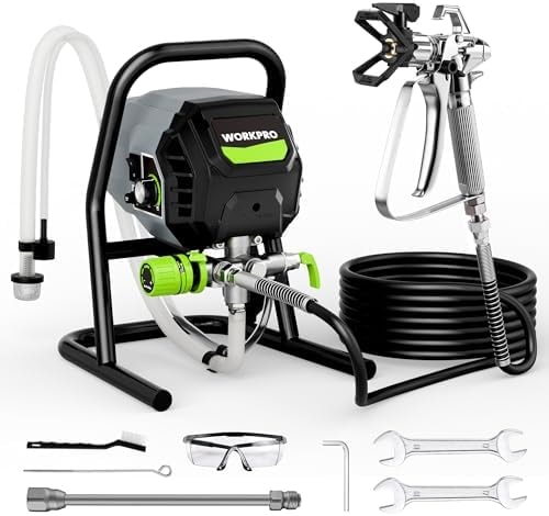 WORKPRO 700W Airless Paint Sprayer, 2900PSI High Efficiency