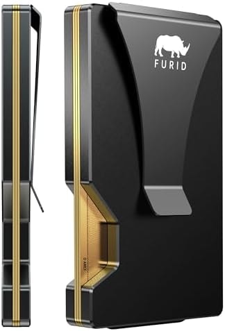 Minimalist Card Wallet for Men Slim: Rfid Metal Wallet with Money Clip