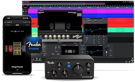 Fender AudioBox GO USB Audio Interface, for Guitarist, Vocalist, or Producer. Includes easy to use software, Fender Studio app, Amp and FX pack to create Studio Quality recordings. PC/Mac