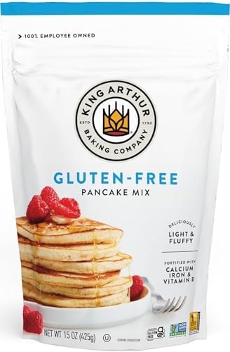 King Arthur Gluten-Free Pancake Mix, Certified Gluten-Free, Non-GMO Project Verified, Certified Kosher, 15 Oz
