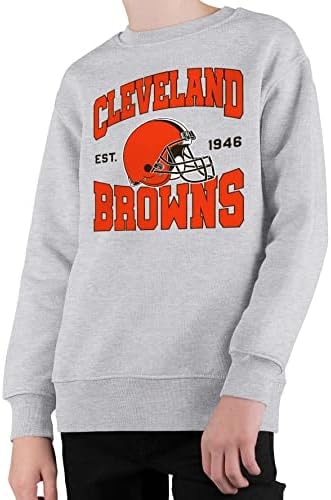 Junk Food NFL - Cleveland Browns Team Helmet Kids Crewneck