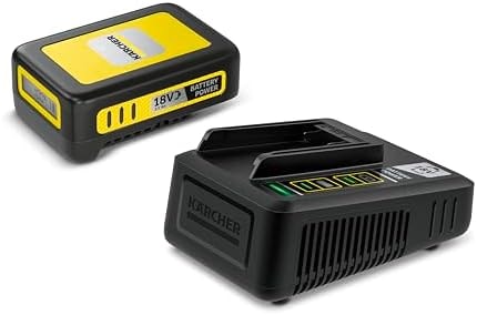 Kärcher Starter Kit Battery Power 18/25, 18 V Battery with 2.5 Ah and Fast Charger, Compatible Garden Tools, Real Time Technology, Intelligent Cell Monitoring, Lithium-Ion Cells