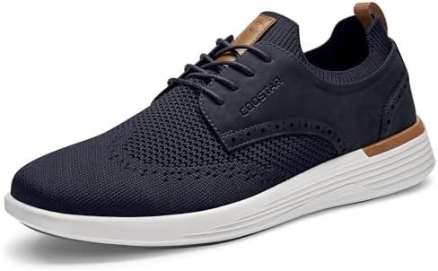 Coostar Mens Casual Shoes Lightweight Dress Sneakers Business Oxfords Breeze Walking Tennis Shoe Navy Size 11